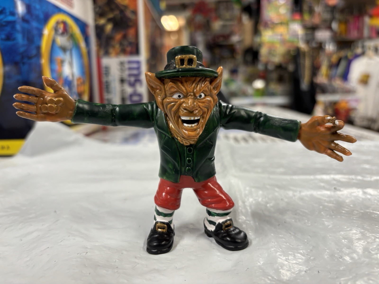 Vintage 1993 Leprechaun Movie Promo Bendy Figure Vidmark VHS Warwick Davis Rare Vintage 1993 Leprechaun Movie Promo Bendy Figure Vidmark VHS Warwick Davis Rare