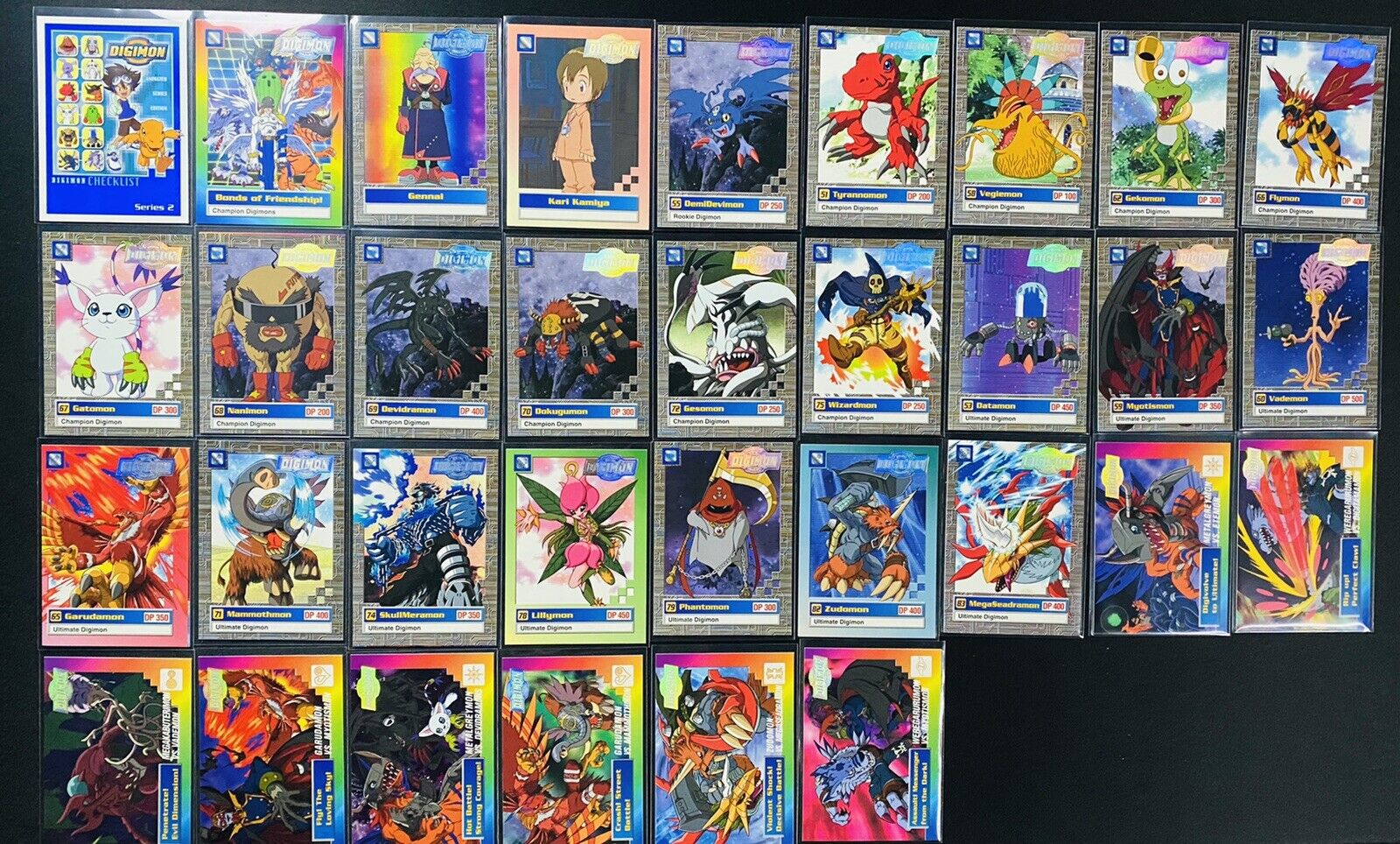 2000 Upper Deck Digimon Animated Series 2 Complete Base Set 1-32 NM-MINT