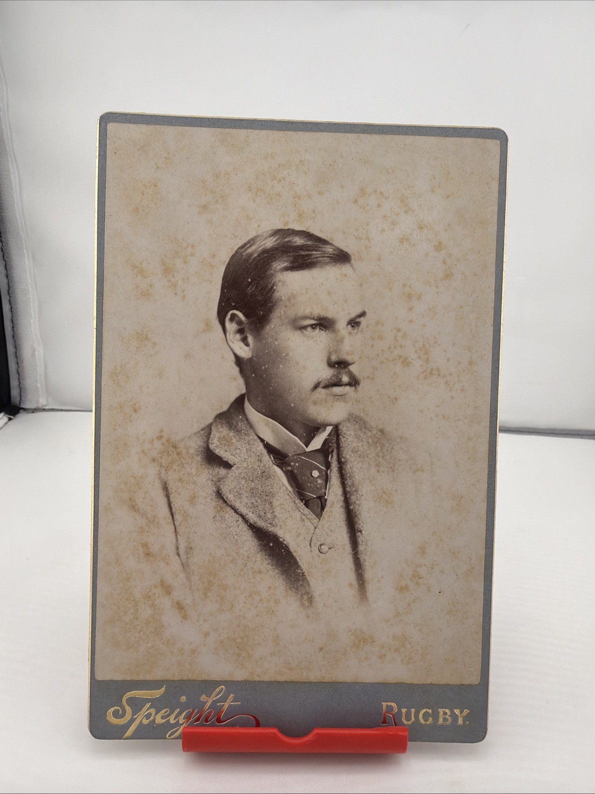 1893 E. Worthington Powell Antique Cabinet Card Portrait Produced by Speight.