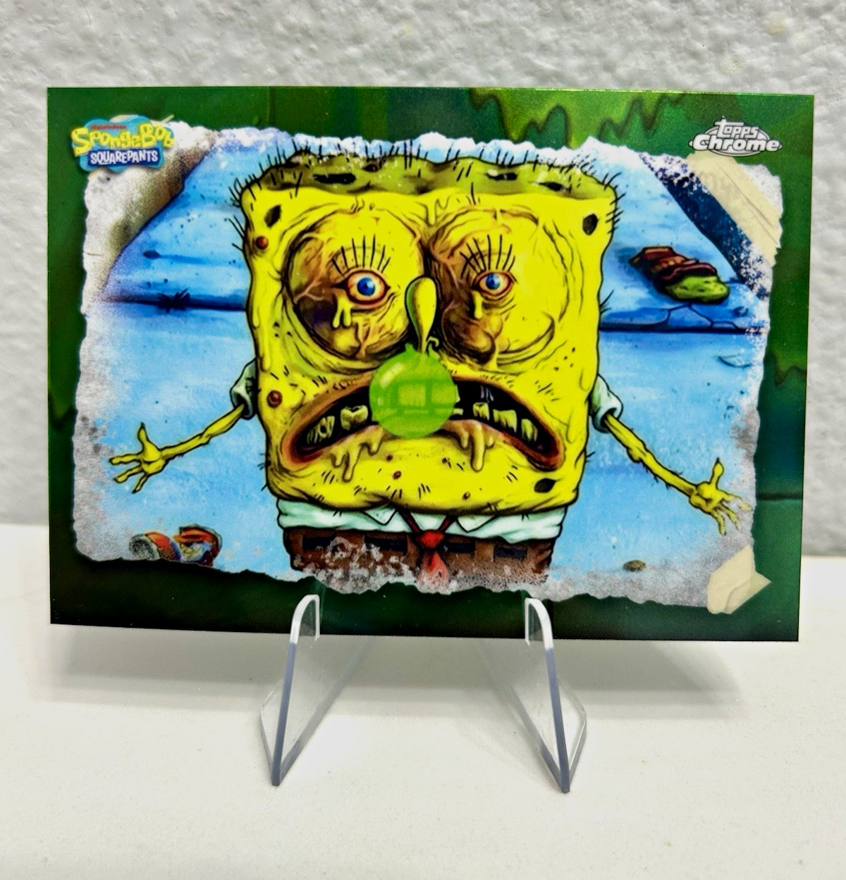 2025 Topps Chrome SpongeBob Is There Something Wrong With Me Gross Out #GO-8 2025 Topps Chrome SpongeBob Is There Something Wrong With Me Gross Out #GO-8