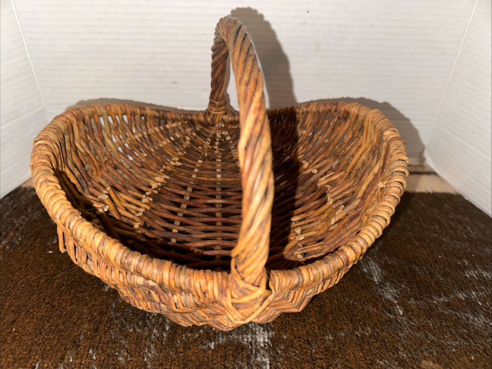Vintage French Gathering Basket hand woven Vintage French Gathering Basket hand woven