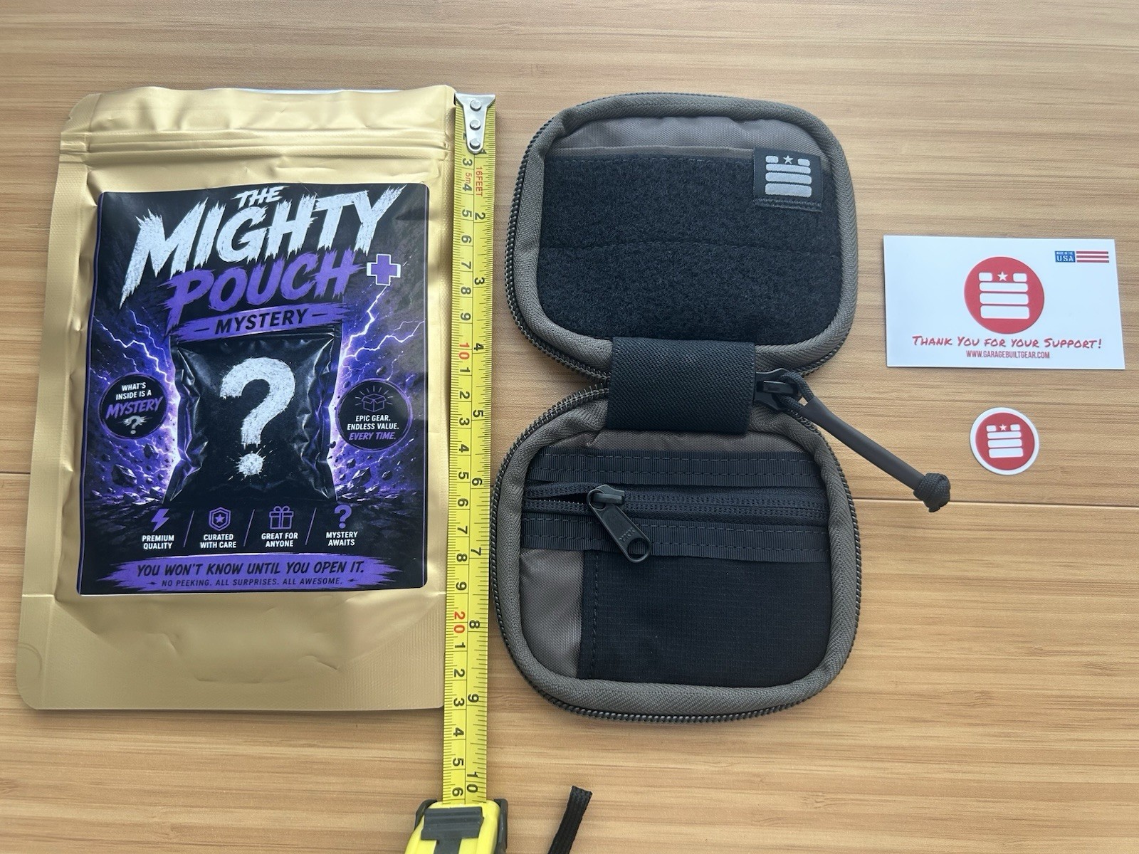 Garage Built Gear GBG Mighty Pouch + Earth Brown / Black Garage Built Gear GBG Mighty Pouch + Earth Brown / Black