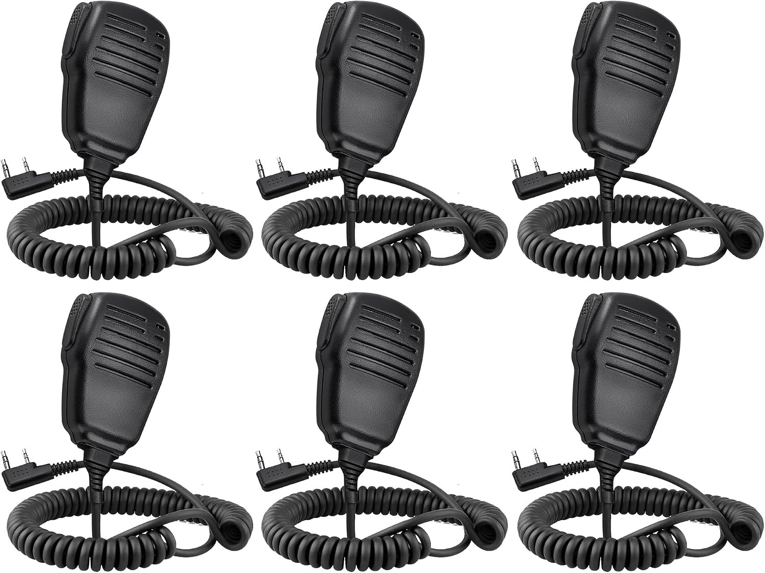 Speaker Mic for Two Way Radios,2 Pin Walkie Talkies Shoulder Mic, Handheld Walki