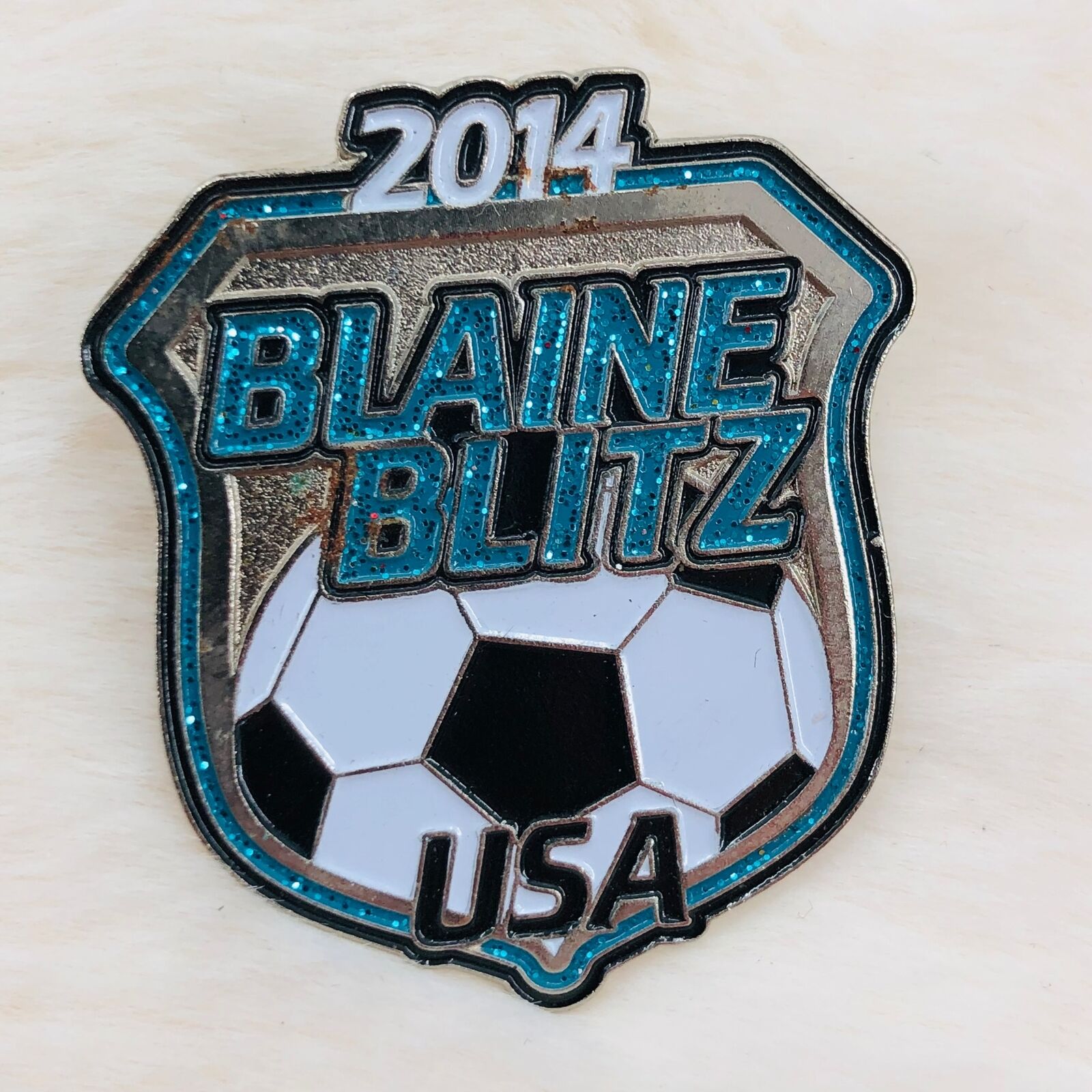 2014 Blaine Blitz Minnesota Youth Soccer Academy Enamel Lapel Pin