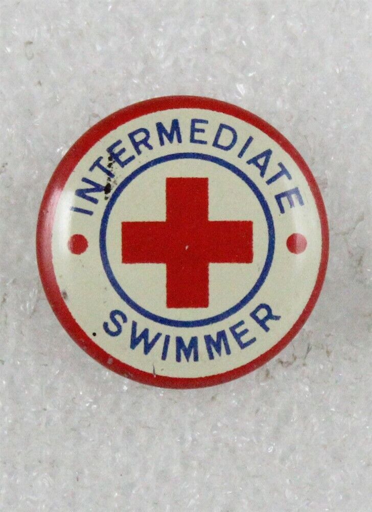 Red Cross: Intermediate Swimmer, c.1955 campaign button 