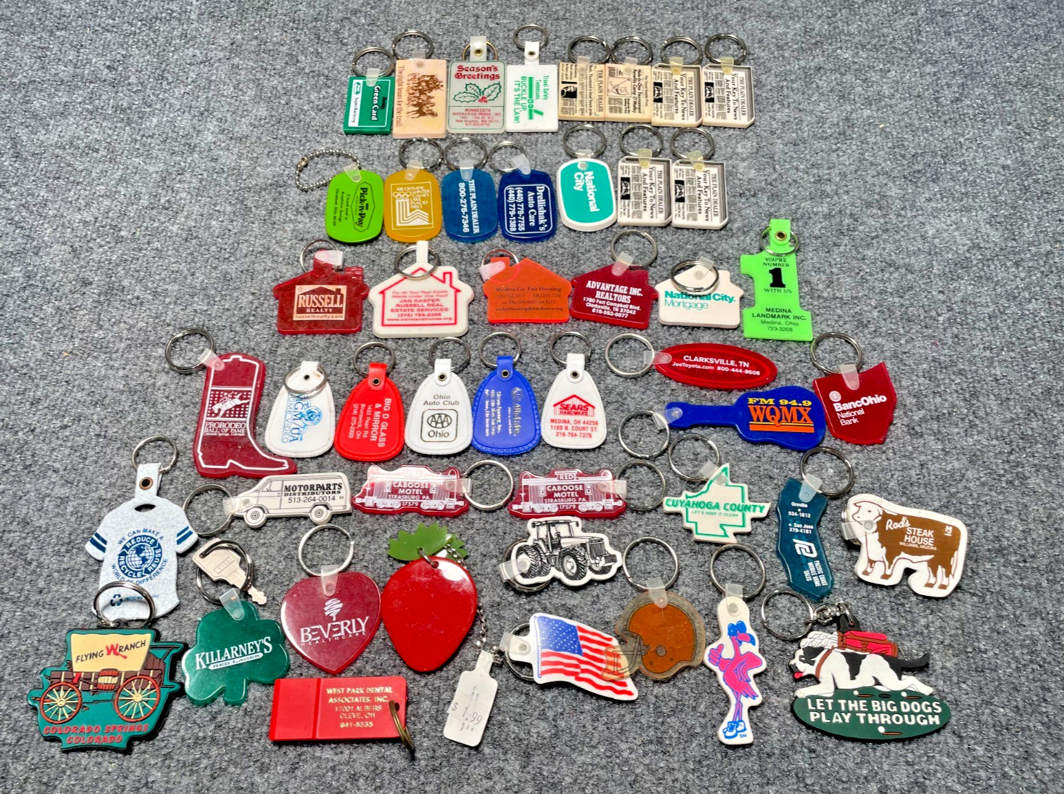 Vintage Advertising Keychain Lot 47 Business Travel Bank Auto 1980s 1990s Vintage Advertising Keychain Lot 47 Business Travel Bank Auto 1980s 1990s