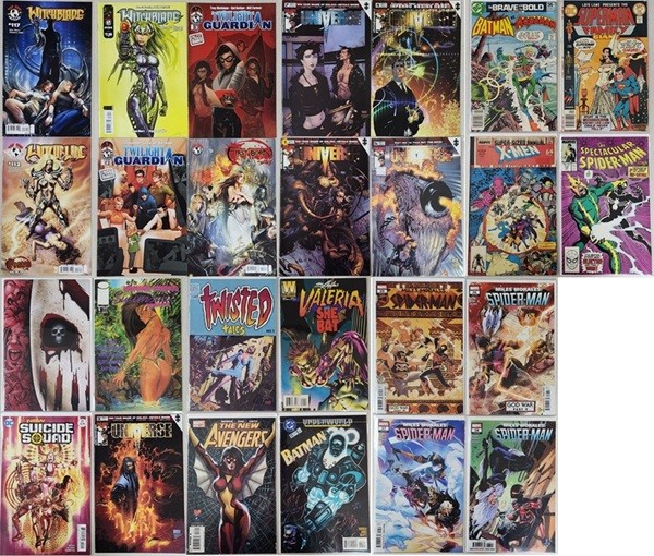 26pc Comic Book Lot Maniac of New York Silverbax /150 Miles Morales Witchblade