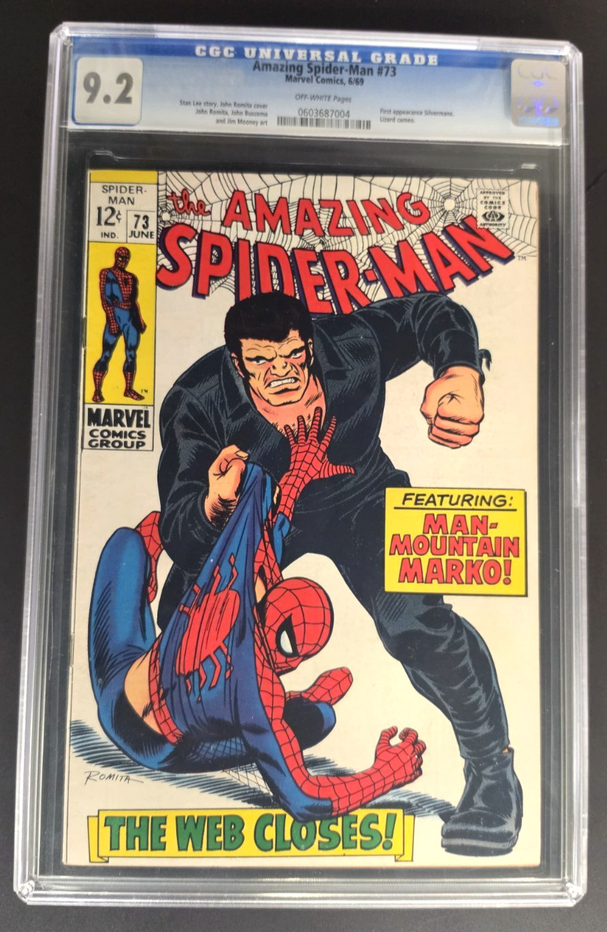 Amazing Spider-Man 73 CGC 9.2 NM- 1st Silvermane Man-Mountain Marko 1969