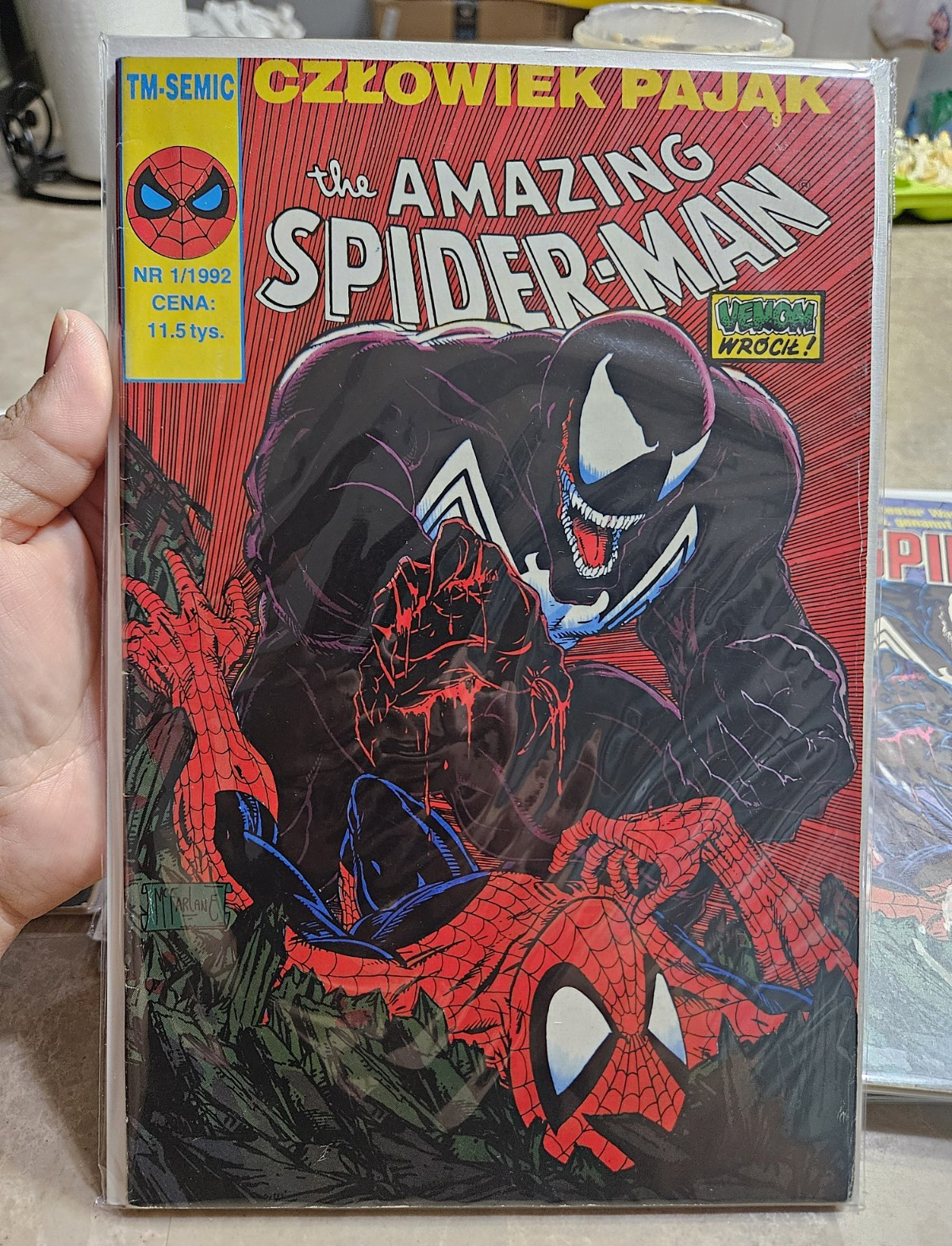 TM-Semic The Amazing Spider-Man 1/1992 (1992) Polish Venom Cover McFarlane TM-Semic The Amazing Spider-Man 1/1992 (1992) Polish Venom Cover McFarlane