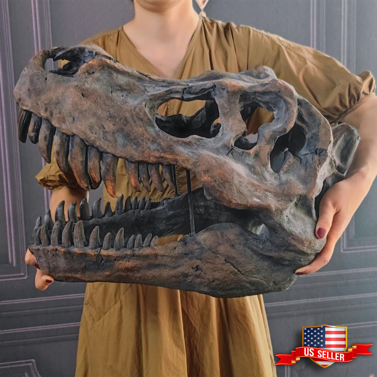 20 inch Giant T-Rex Skull Wall Mount Statue Dinosaur Fossil Head Trophy Decor 20 inch Giant T-Rex Skull Wall Mount Statue Dinosaur Fossil Head Trophy Decor