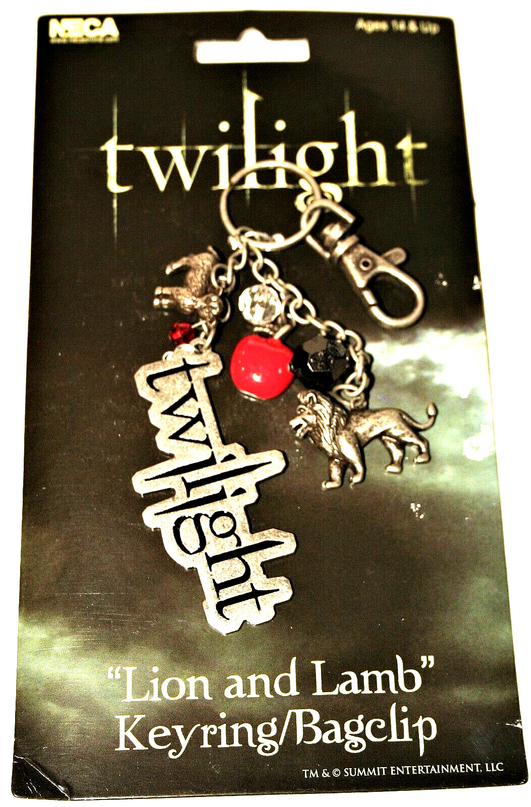 Twilight Movie Lion & Lamb Key Chain Bag Clip Necklace New NOS 2008 MOC