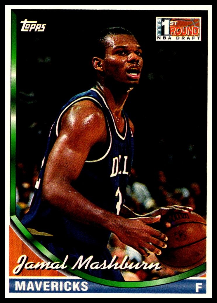1993-94 Topps Jamal Mashburn #312 Dallas Mavericks 1st Round Draft 1993-94 Topps Jamal Mashburn #312 Dallas Mavericks 1st Round Draft