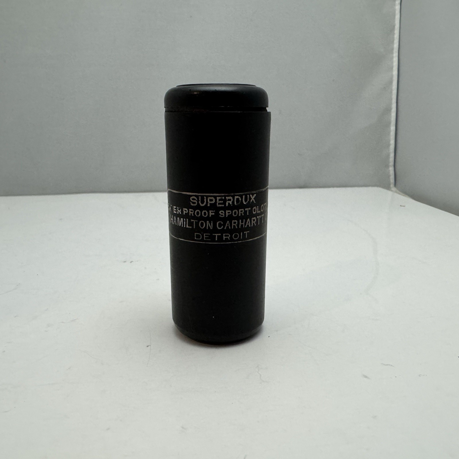 VINTAGE 1930s Superdux Super Dux Co. Carhartt Bakelite Waterproof Match Safe VINTAGE 1930s Superdux Super Dux Co. Carhartt Bakelite Waterproof Match Safe