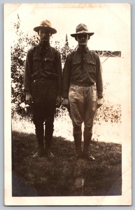 c1918 WWI US Army Soldiers Doughboys in Uniform RPPC Real Photo Postcard c1918 WWI US Army Soldiers Doughboys in Uniform RPPC Real Photo Postcard