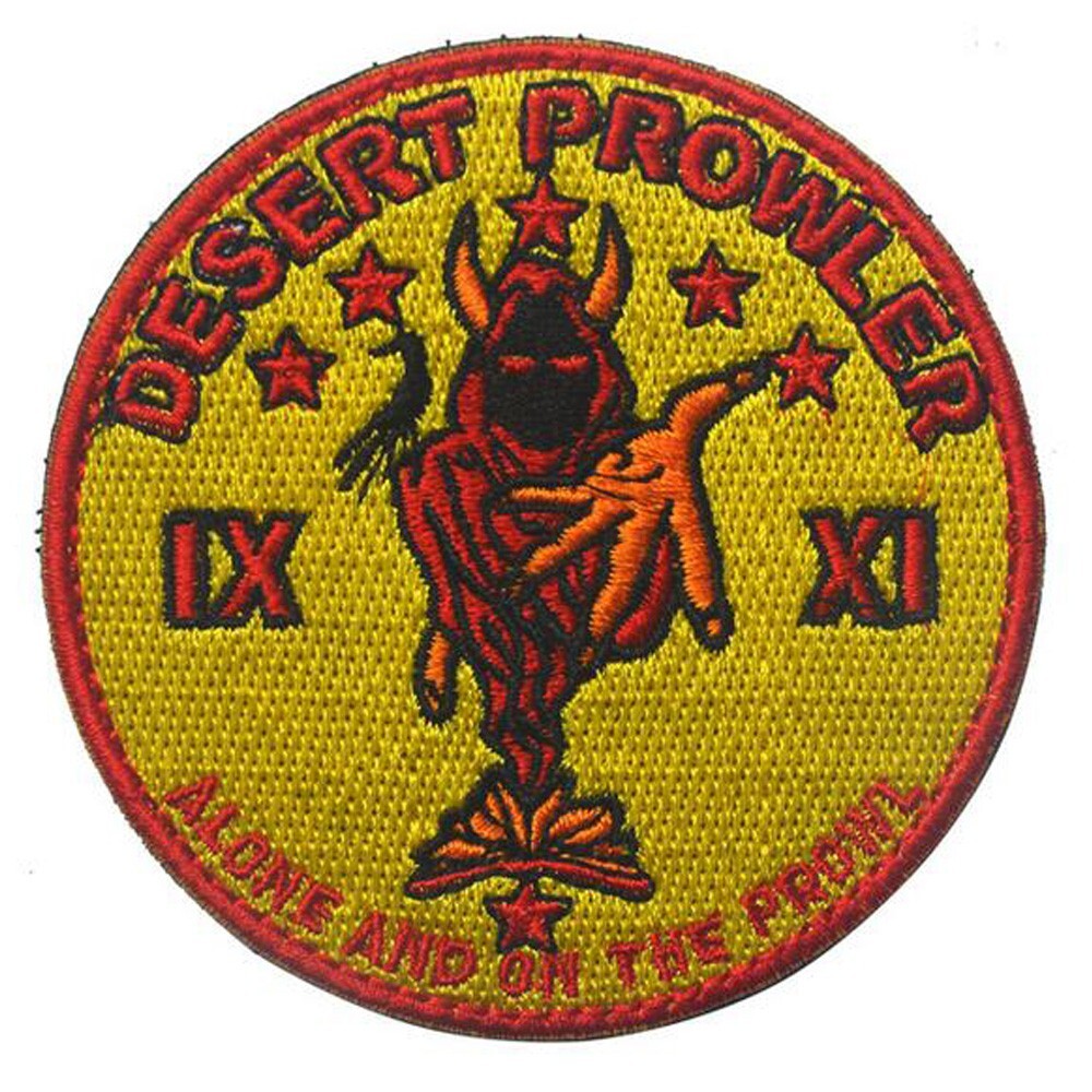 Alone and on the Prowl - Desert Prowler - Tactical Hook&Loop Patch Badge Yellow