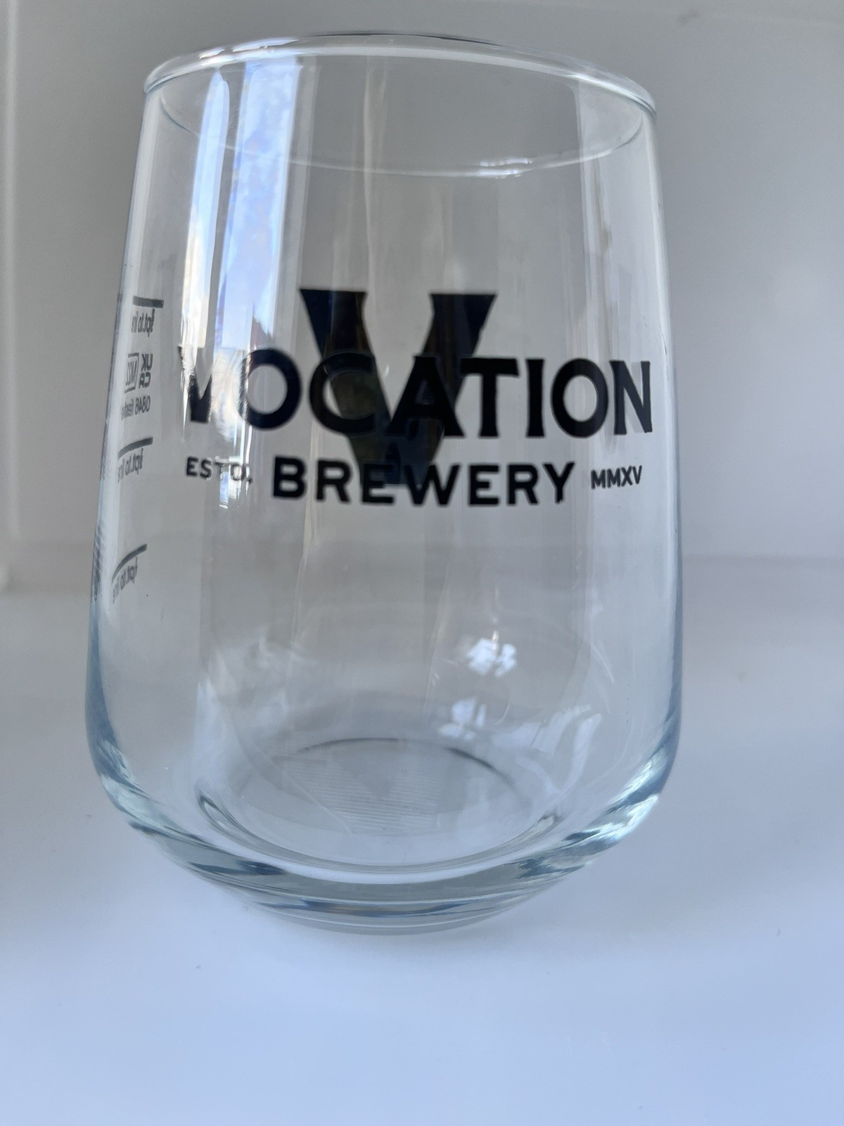 Vocation Brewery 440ml Allegra Glass Branded Breweriana Mancave Some Print Loss Vocation Brewery 440ml Allegra Glass Branded Breweriana Mancave Some Print Loss