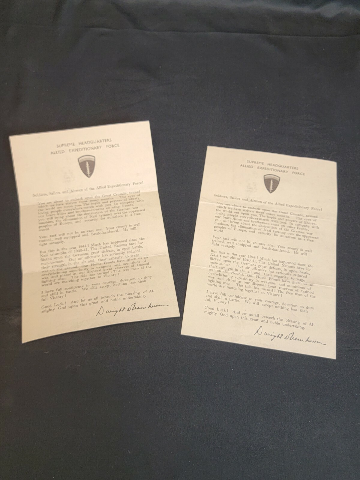 WW2 Eisenhower D-Day Letter WW2 Eisenhower D-Day Letter
