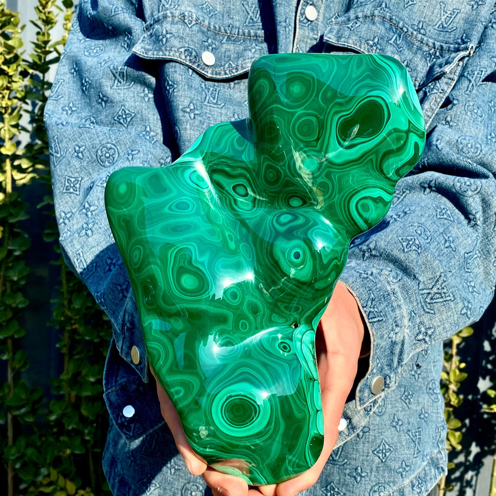 6.9LB Natural Polished Malachite Mineral freeform specimen Reiki Stone Healing 6.9LB Natural Polished Malachite Mineral freeform specimen Reiki Stone Healing