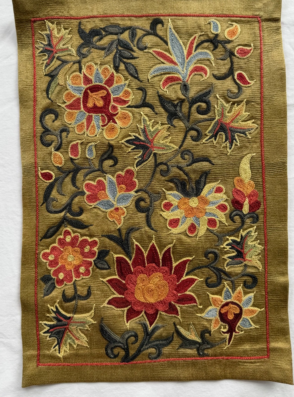 Uzbek Handmade Silk Suzani, New, Shipped from USA Uzbek Handmade Silk Suzani, New, Shipped from USA