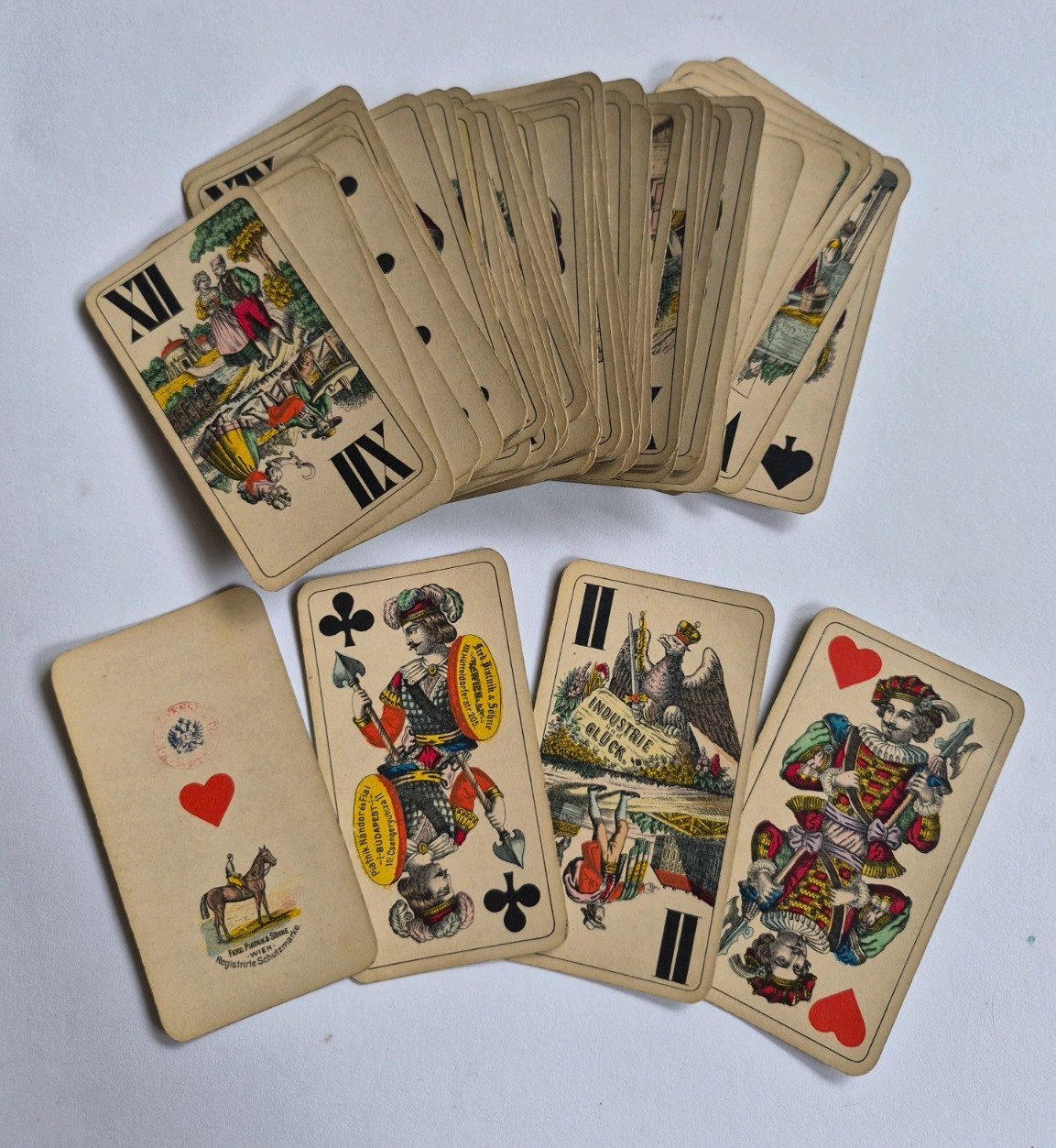 Stunning Antique Ferd Piatnik & Sohne Wien Industrie Gluck Tarrock Playing Cards Stunning Antique Ferd Piatnik & Sohne Wien Industrie Gluck Tarrock Playing Cards
