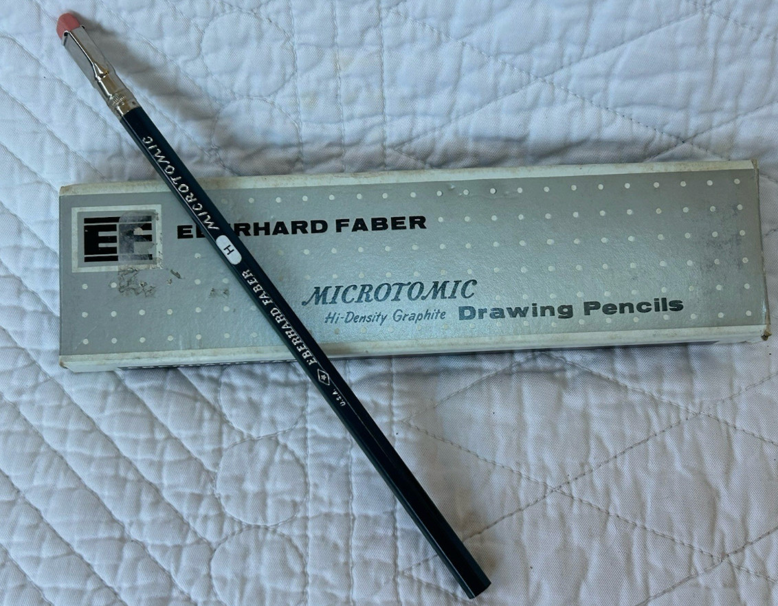 Lot of 12 Vintage Eberhard Faber Microtomic Woodclinched Pencil flat erase 603-H Lot of 12 Vintage Eberhard Faber Microtomic Woodclinched Pencil flat erase 603-H