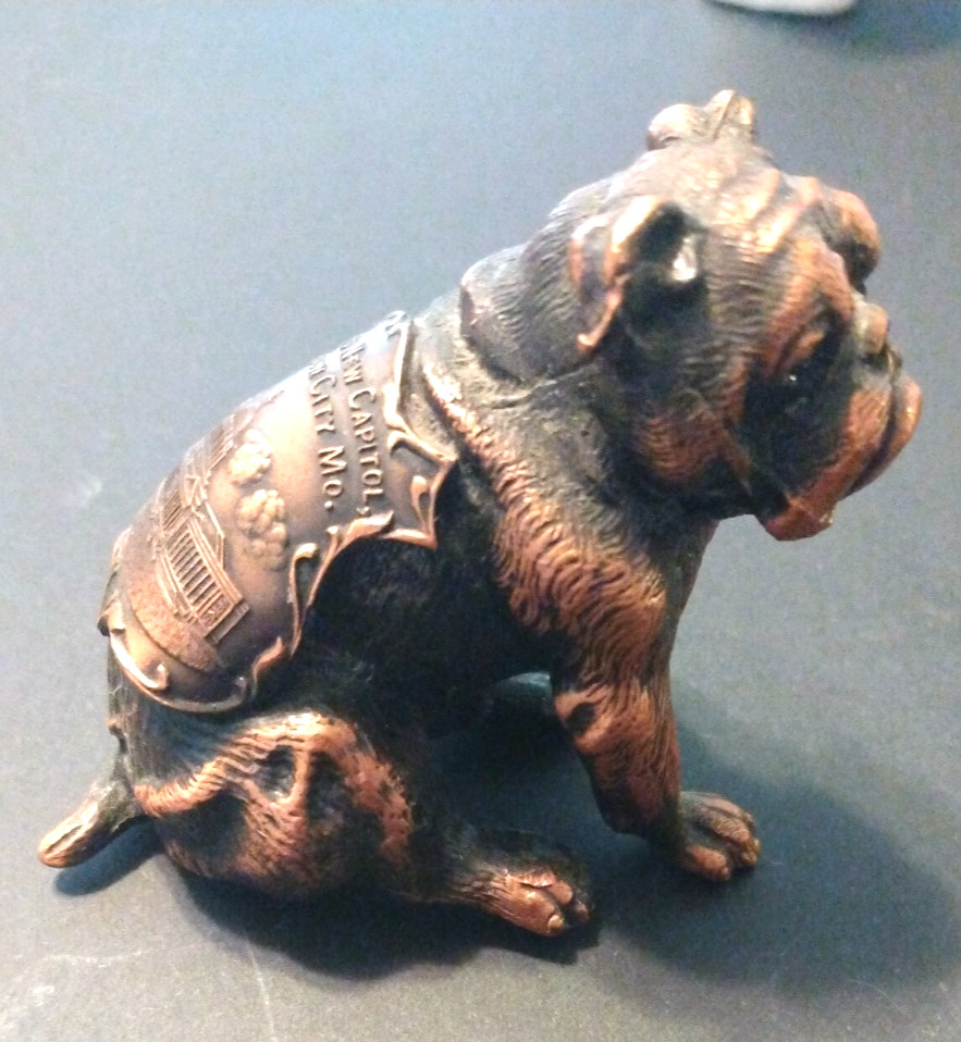 Vintage Miniature Bronze Bulldog Missouri's New Capitol Jefferson City Souvenir Vintage Miniature Bronze Bulldog Missouri's New Capitol Jefferson City Souvenir