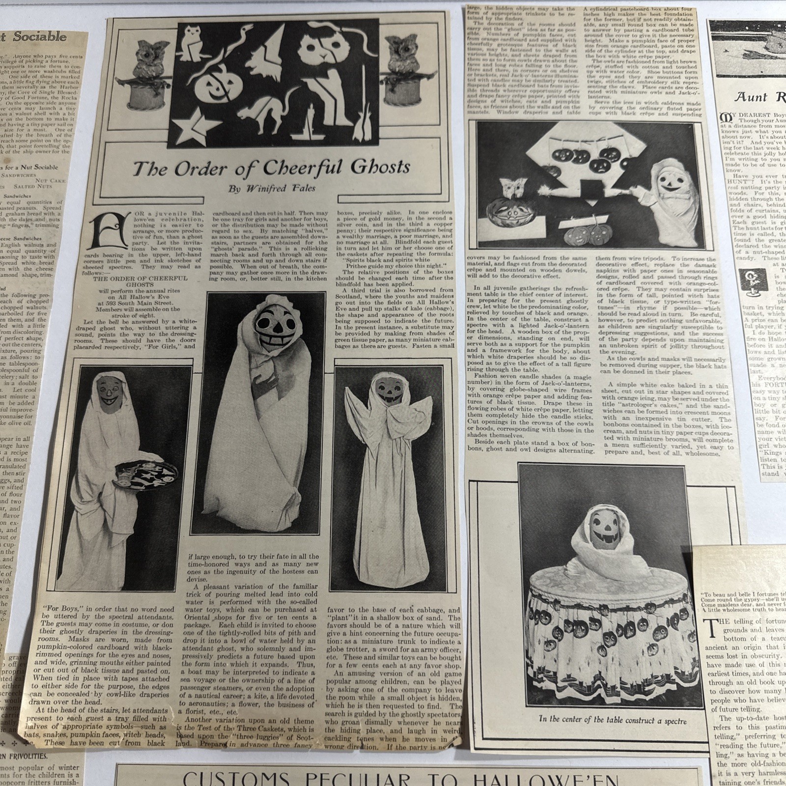 Antique Halloween Articles From Cerca 1905 Newspaper Ephemera