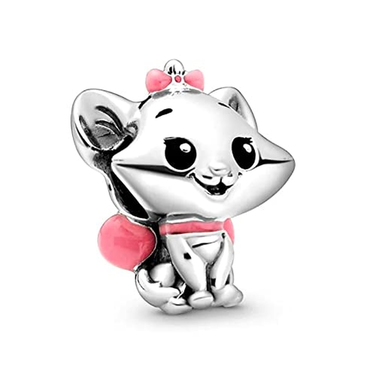 Aristocats Marie Charms 925 Sterling Silver Lovely Cat Bead wih Pink Enamel f... Aristocats Marie Charms 925 Sterling Silver Lovely Cat Bead wih Pink Enamel f...