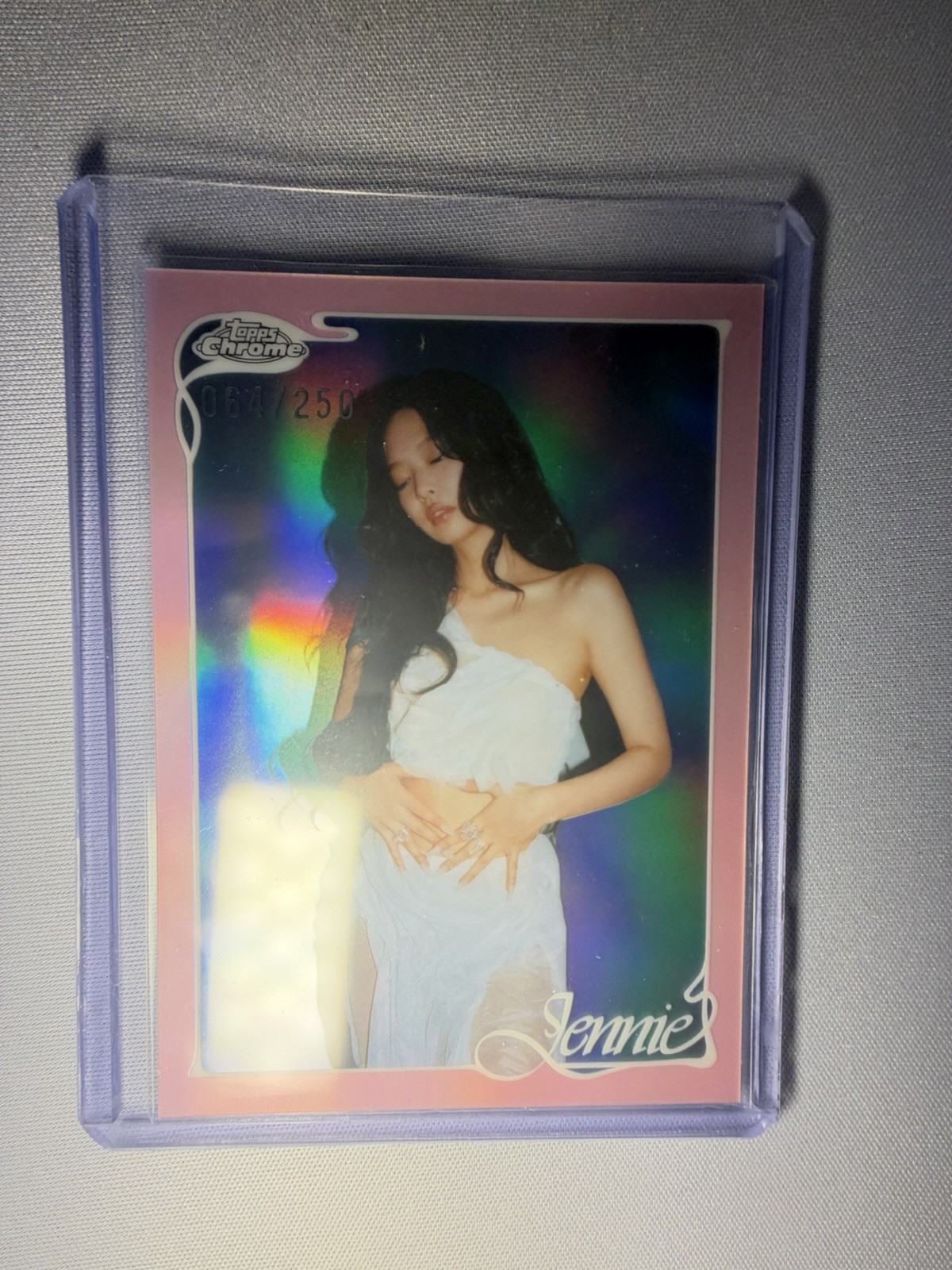 2026 Topps Chrome Jennie Base Pink Wave Refractor Parallel 4 Handlebars 2 64/250 2026 Topps Chrome Jennie Base Pink Wave Refractor Parallel 4 Handlebars 2 64/250