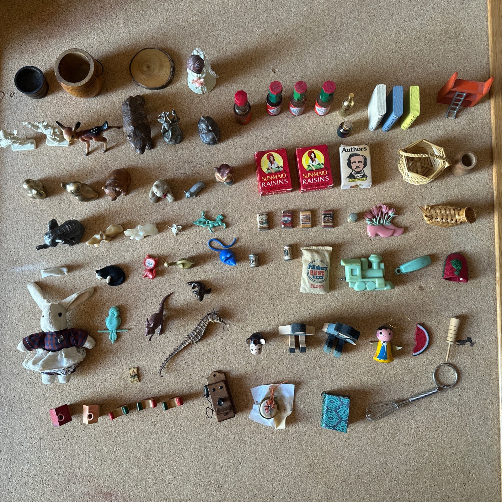 Assorted Vintage Miniatures, Small Collectibles Knick Knacks Display Lot of 70+ Assorted Vintage Miniatures, Small Collectibles Knick Knacks Display Lot of 70+
