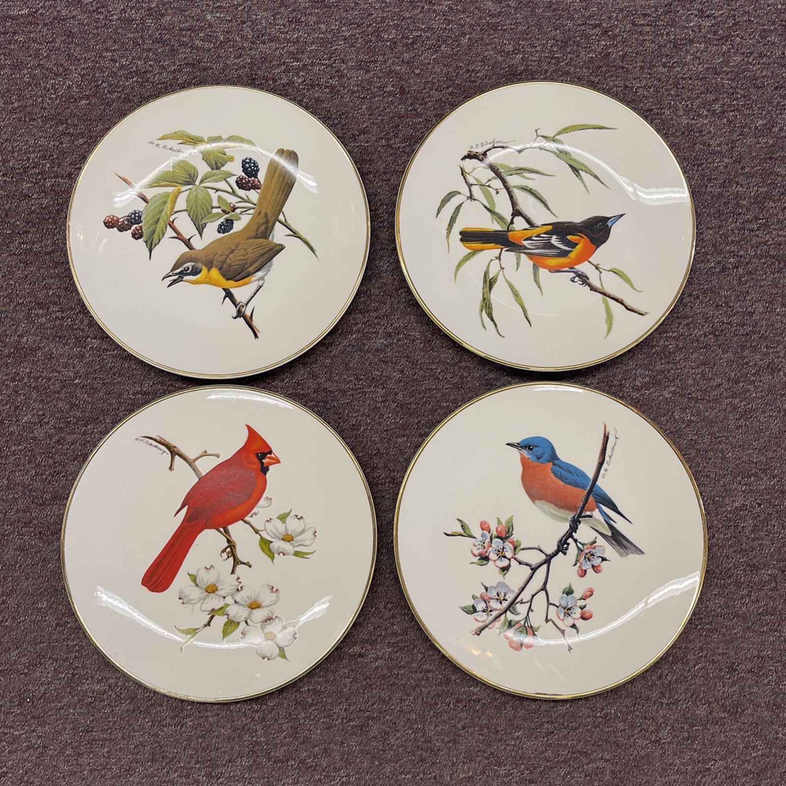 4 Vtg Avon Special Edition North American SONGBIRD Bird Plates by Don Eckelberry 4 Vtg Avon Special Edition North American SONGBIRD Bird Plates by Don Eckelberry