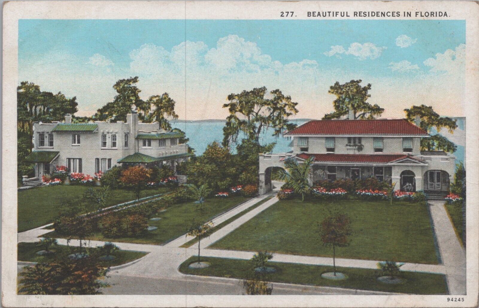 MR ALE c1920s Postcard Beautiful Residences in Florida FL UNP 5843d2