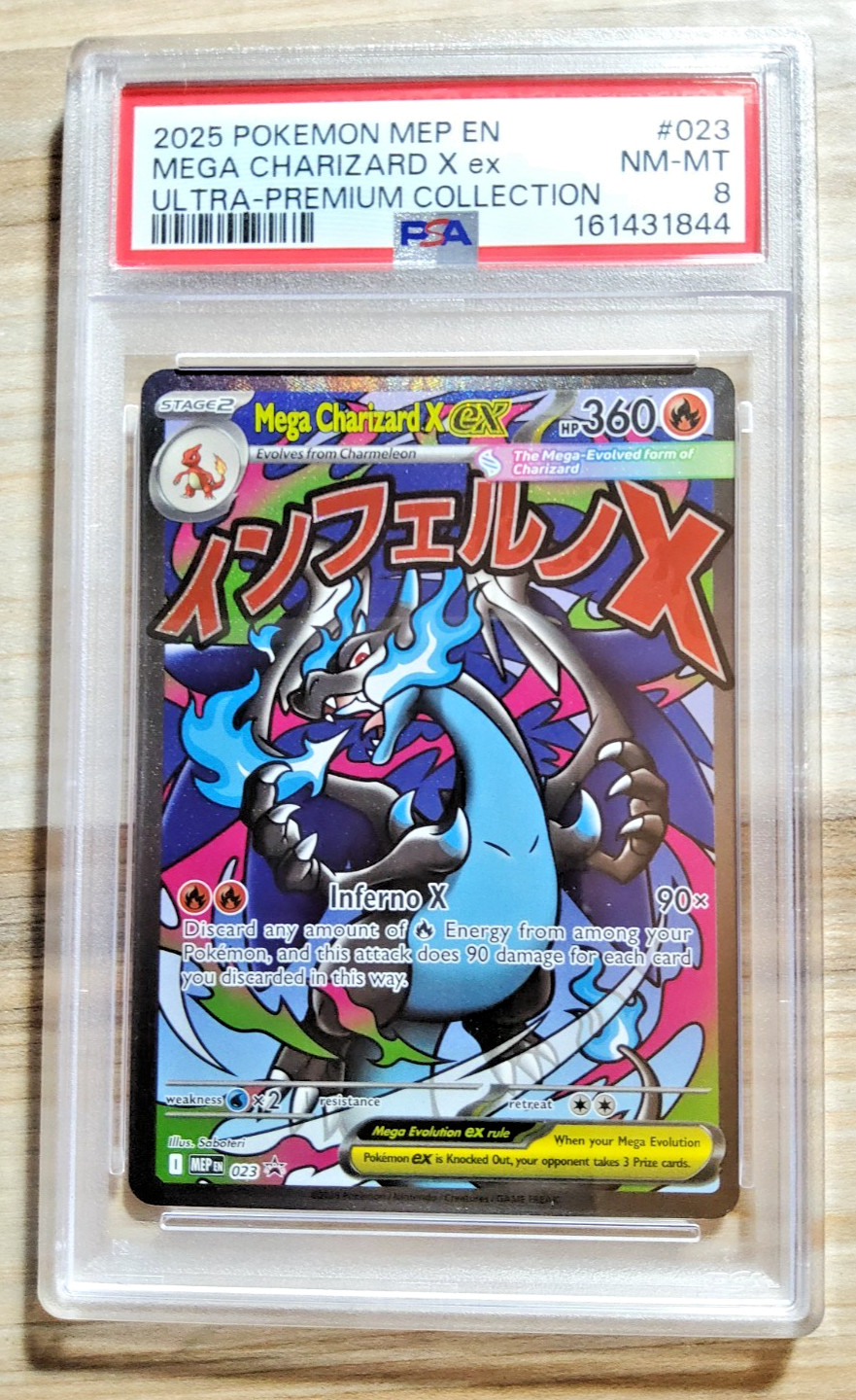 Pokemon Mega Evolution Mega Charizard X ex Promo #023 Holo PSA 8 Near Mint Pokemon Mega Evolution Mega Charizard X ex Promo #023 Holo PSA 8 Near Mint