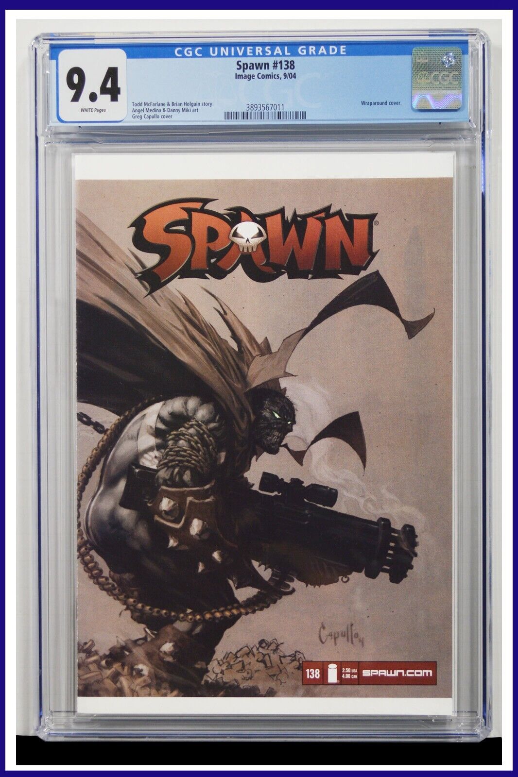 Spawn #138 CGC Graded 9.4 Image September 2004 Greg Capullo Cover Comic Book.