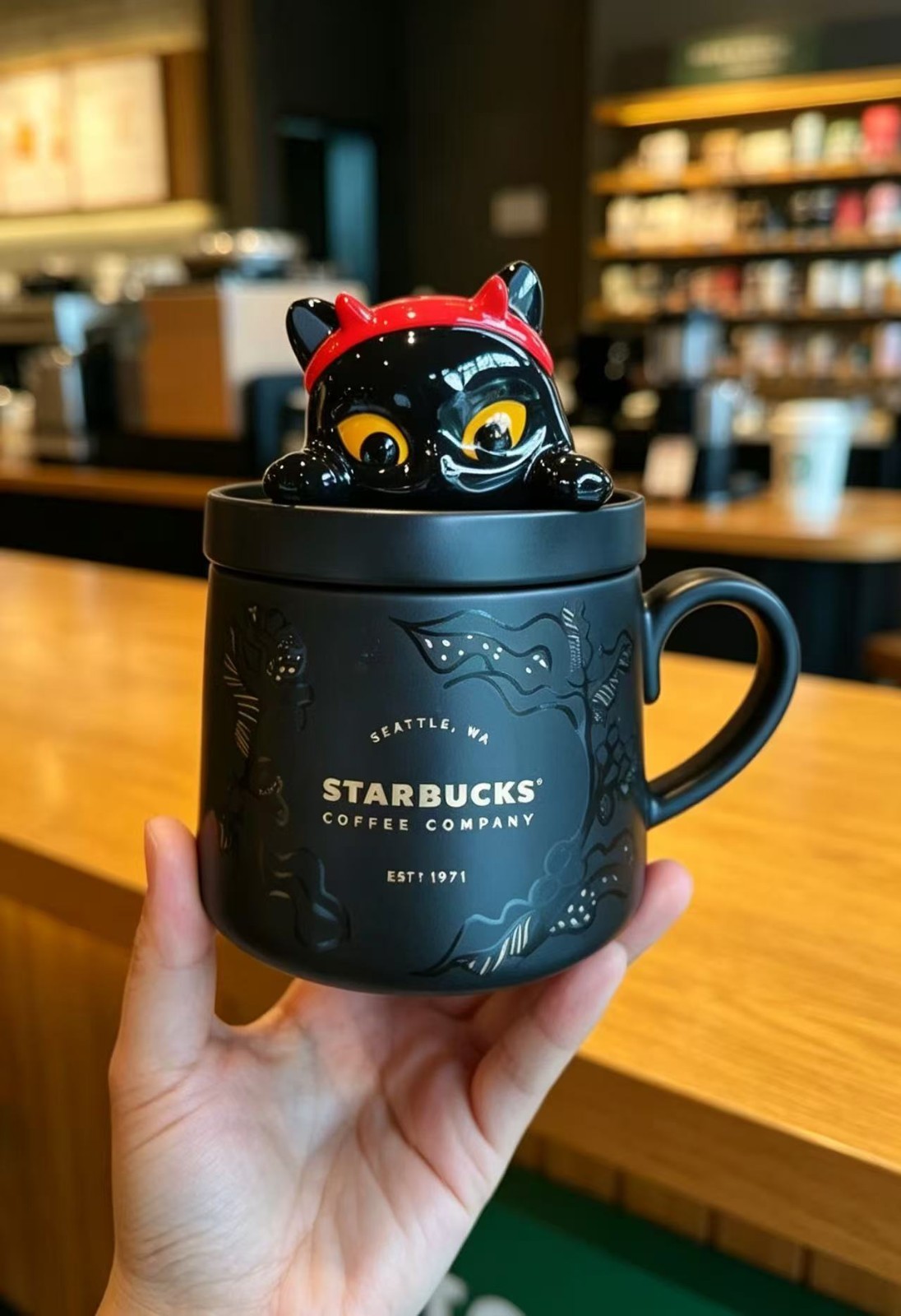 LUXURY NEW Hot Starbucks Halloween Black Cat Reward Coffee Style Ceramic Mug LUXURY NEW Hot Starbucks Halloween Black Cat Reward Coffee Style Ceramic Mug