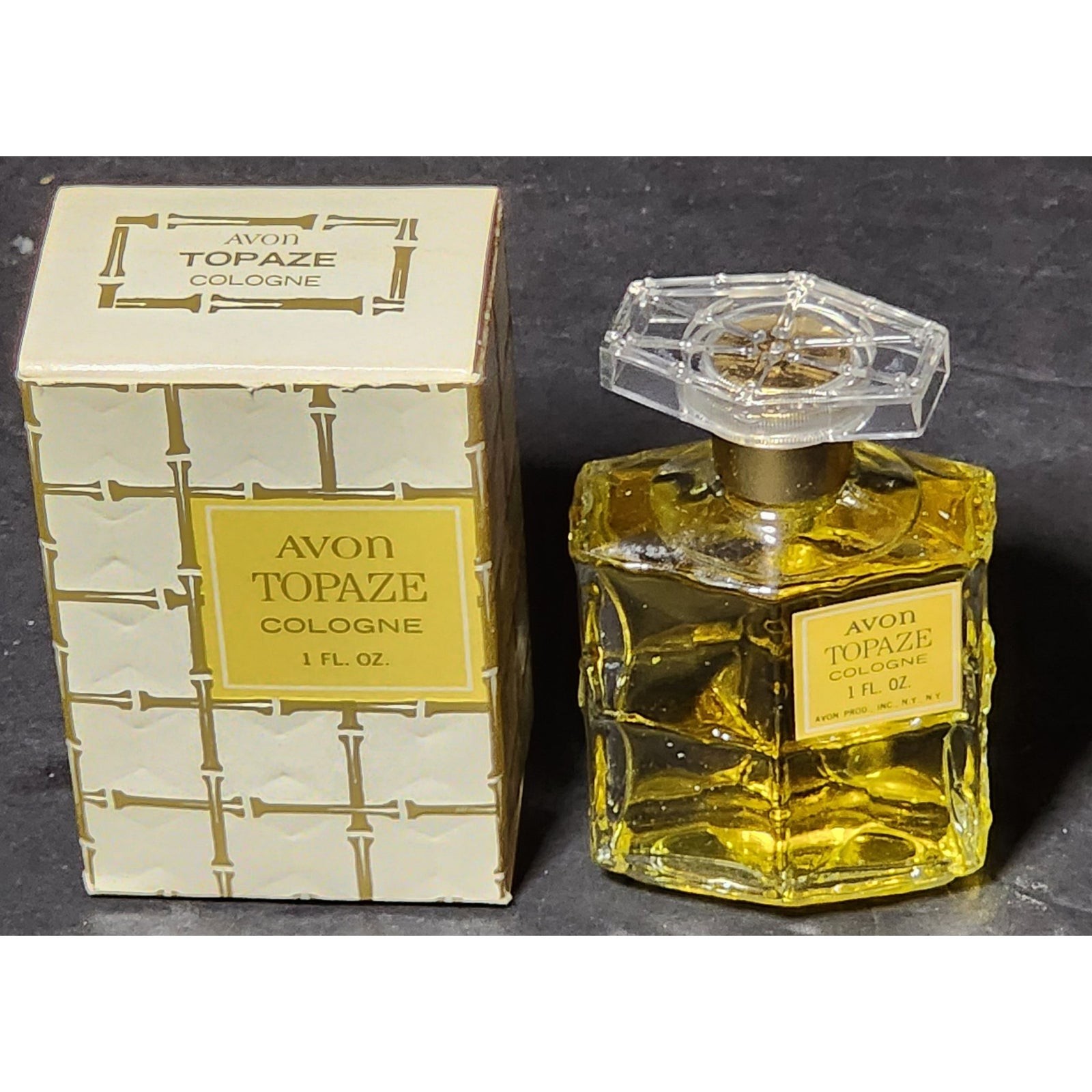 Avon Topaze Cologne 1 oz Full w/ Box NOS - Vintage
