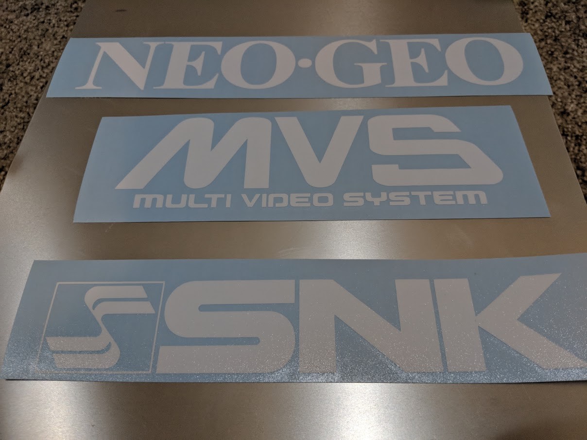 Arcade style 2 Vinyl Decals NeoGeo MVS SNK  Multi pack * Read description *