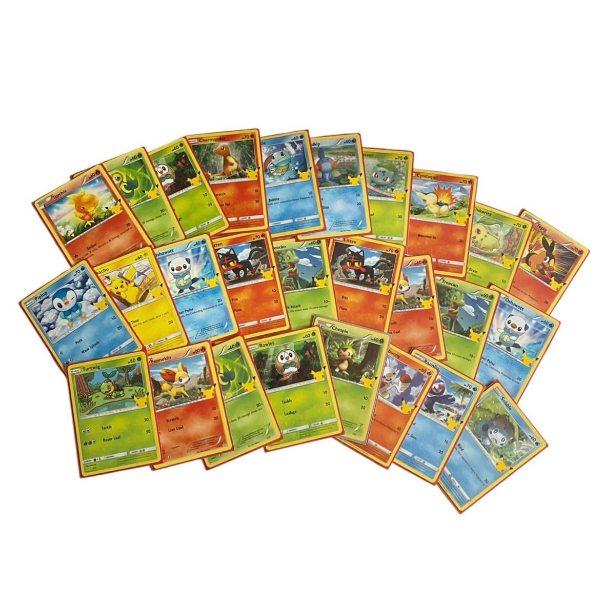 Pokemon 25th Anniversary McDonalds Starters Lot of 27 Pokemon 25th Anniversary McDonalds Starters Lot of 27