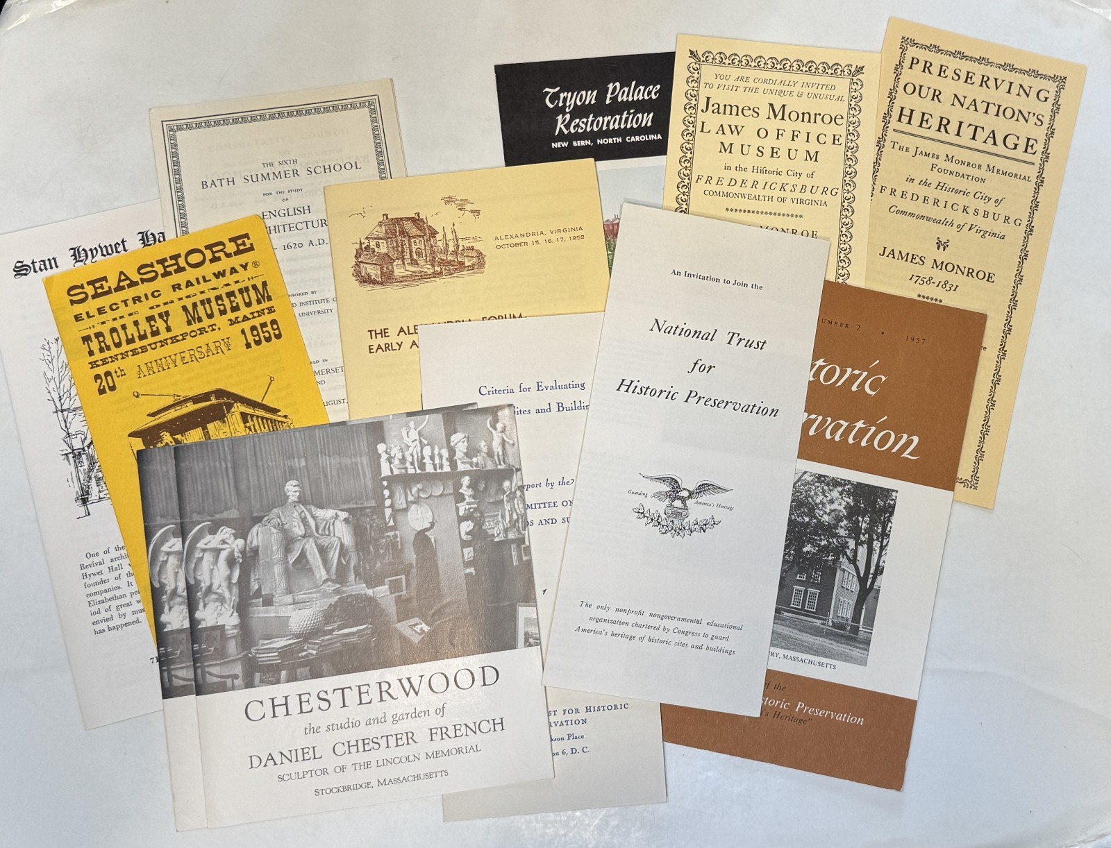 Vintage Historic Preservation Trust Ephemera Vintage Historic Preservation Trust Ephemera