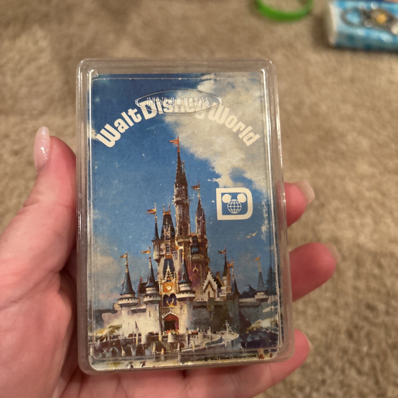 Disney World Vintage Whitman Playing Cards Souvenir Deck 1970s VG Gold Edge