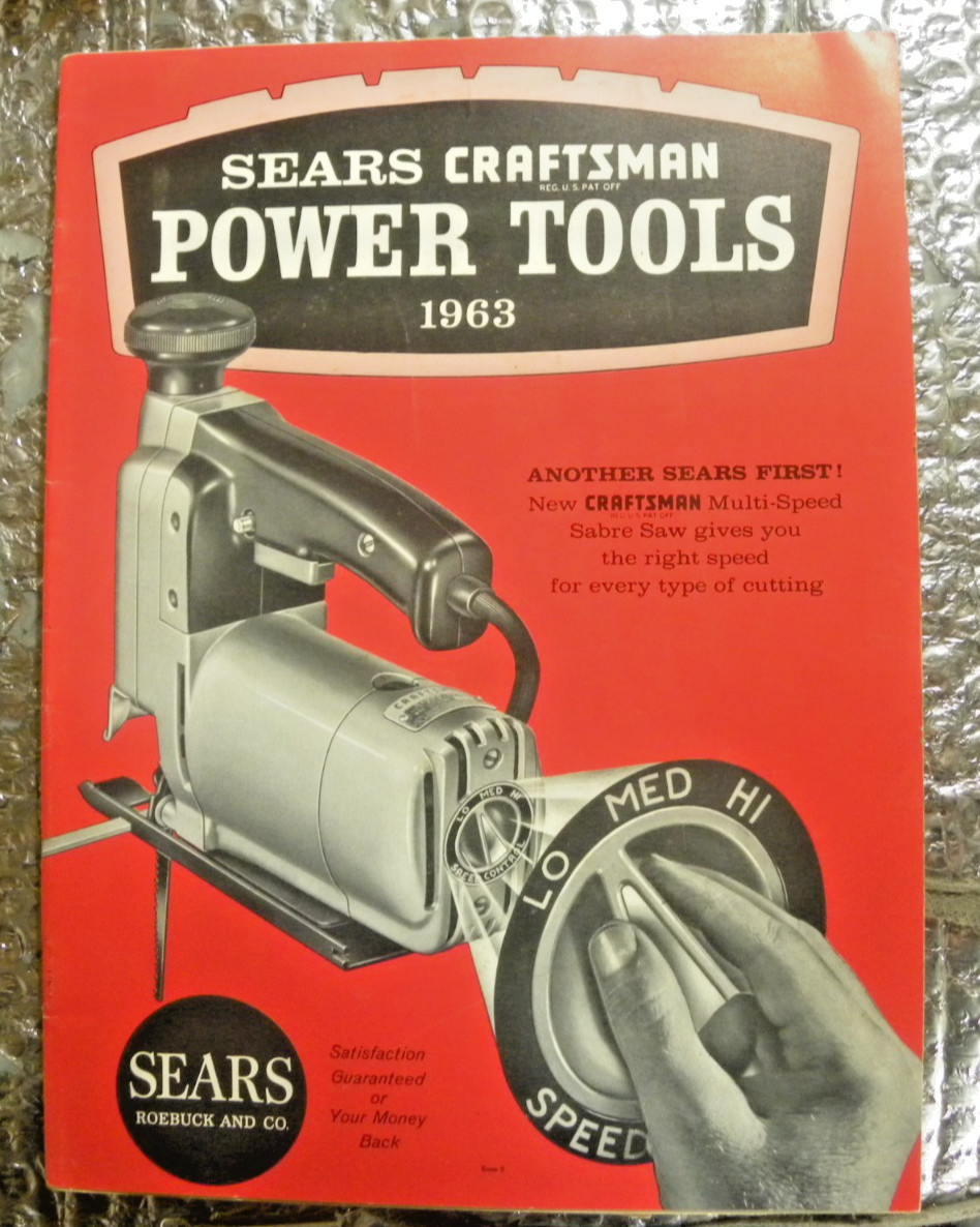 Vintage 1963 Sears and Roebuck Craftsman Power Tools Catalog