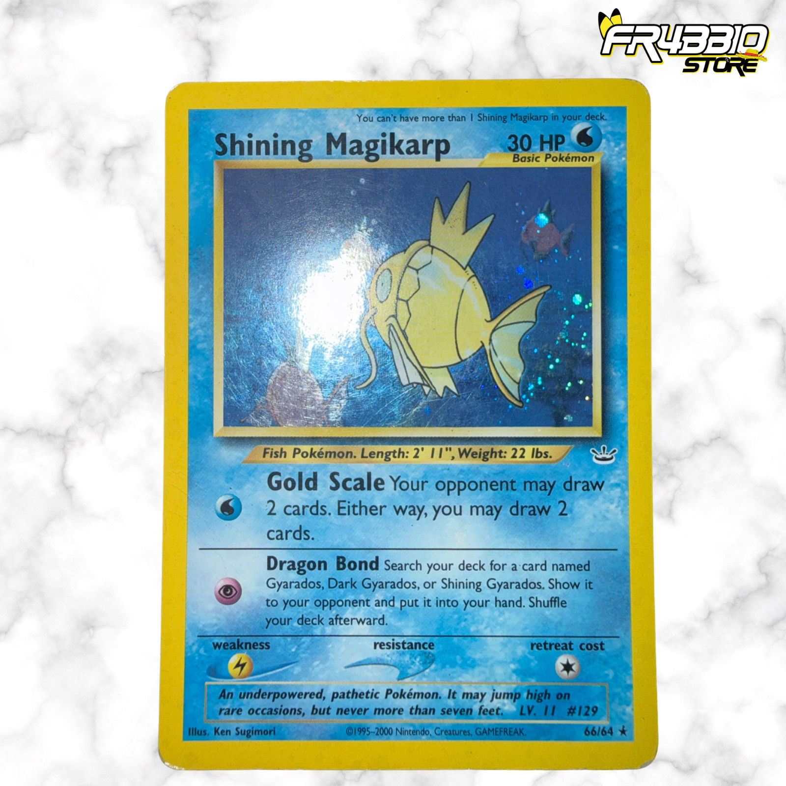 Pokemon Card English - Shining Magikarp #66 - Neo Revelation Unlimited - MP Pokemon Card English - Shining Magikarp #66 - Neo Revelation Unlimited - MP