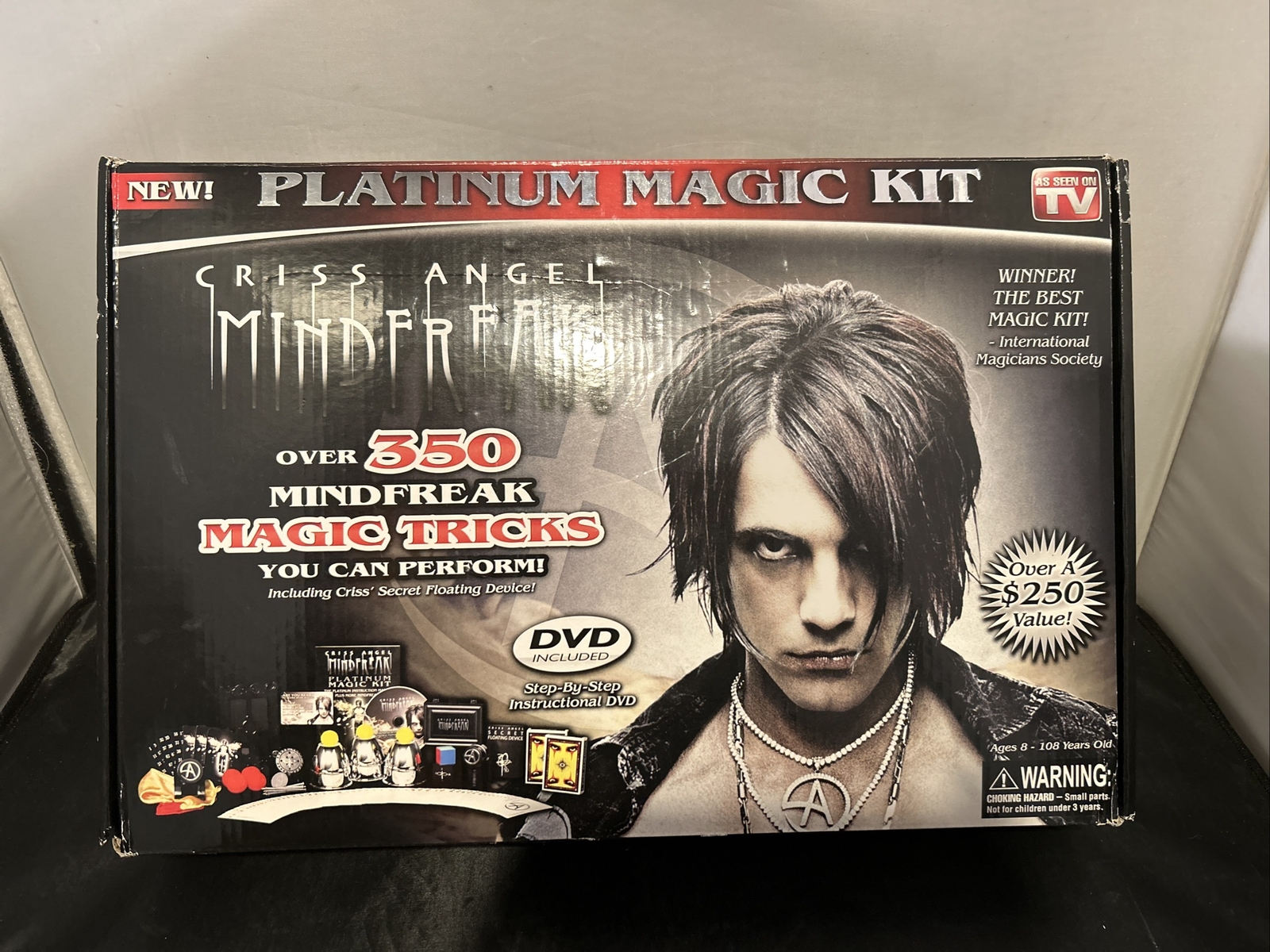 Rare 2009 Chris Angel Mindfreak Platinum Magic Kit 350 Tricks & DVD Rare 2009 Chris Angel Mindfreak Platinum Magic Kit 350 Tricks & DVD