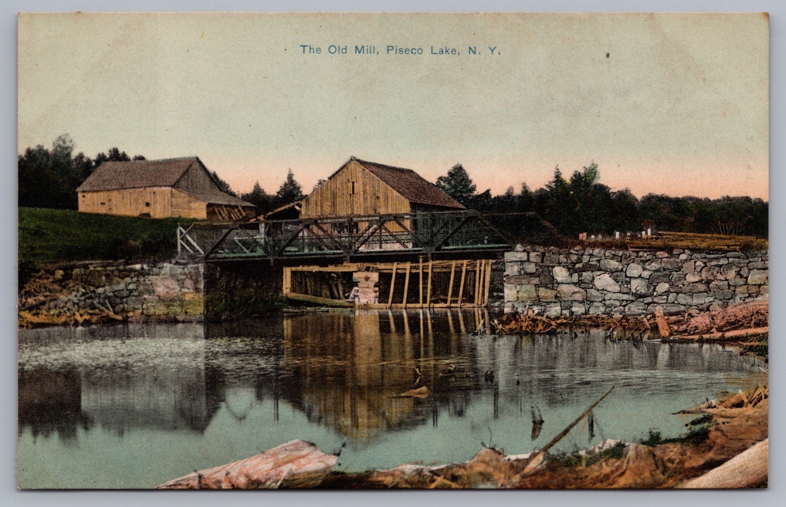The Old Mill Piseco Lake NY Adirondacks Adirondack Mountains Postcard P4 The Old Mill Piseco Lake NY Adirondacks Adirondack Mountains Postcard P4