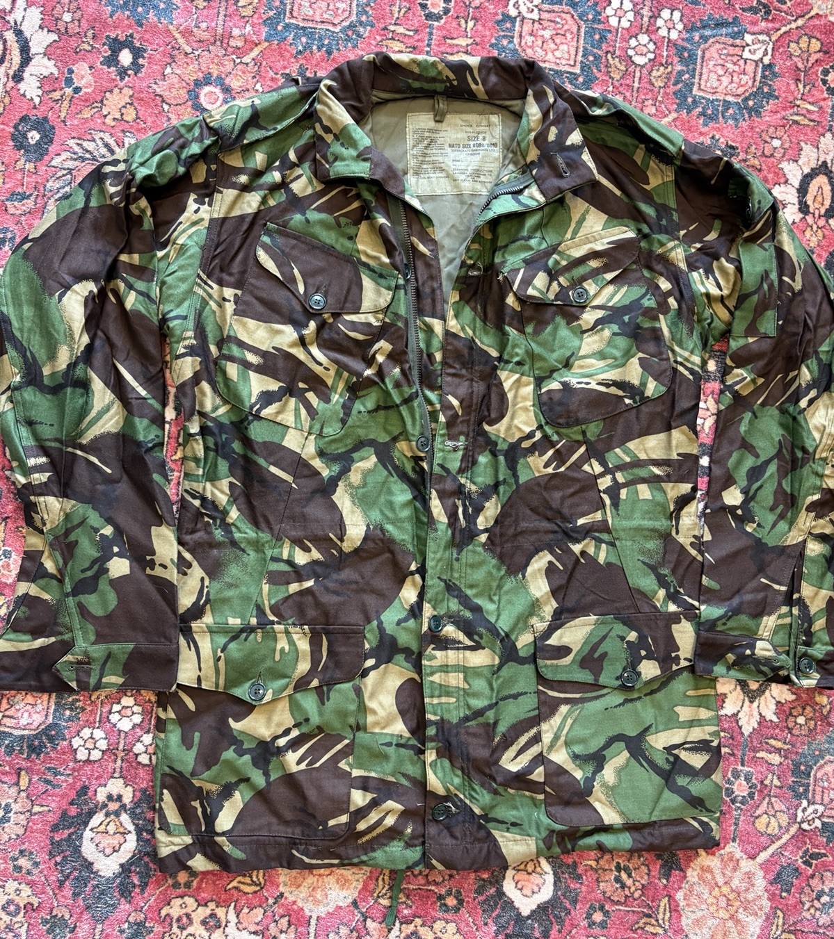 VTG NOS British Army Smock DPM Camouflage CS95 Pattern Woodland Combat Sz Large