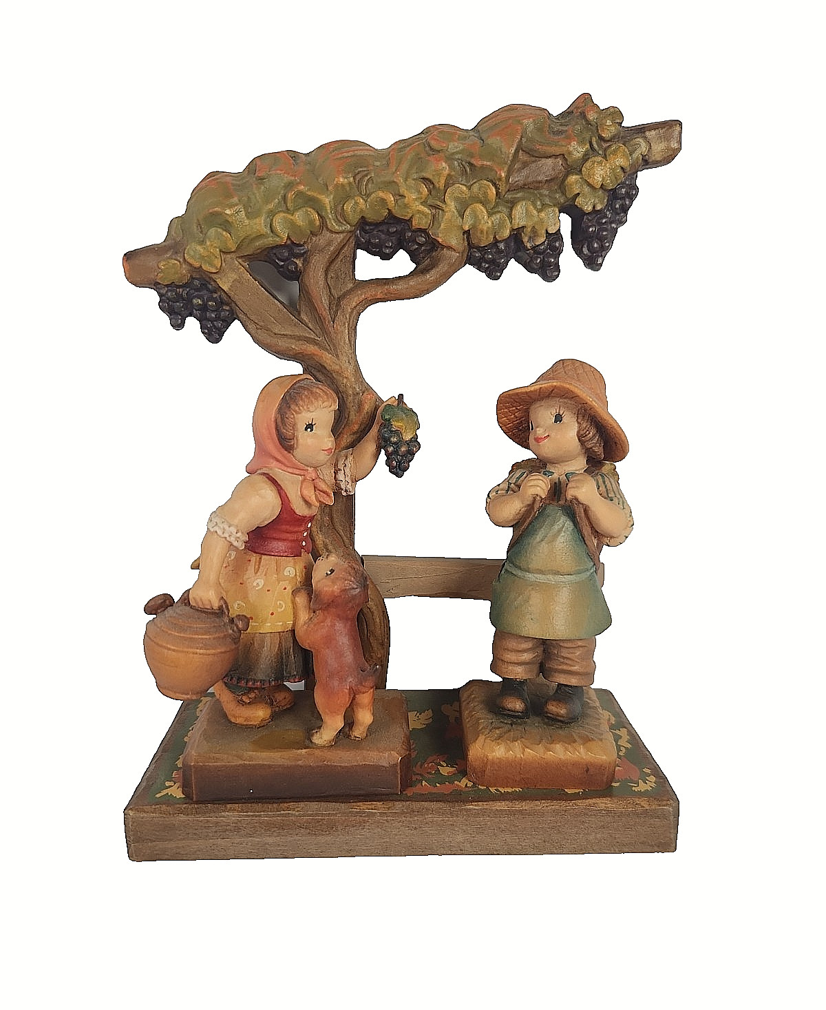 ANRI Ferrandiz Harvest Time Helper Complete Set 1986 Club Wood Carving Arbor ANRI Ferrandiz Harvest Time Helper Complete Set 1986 Club Wood Carving Arbor