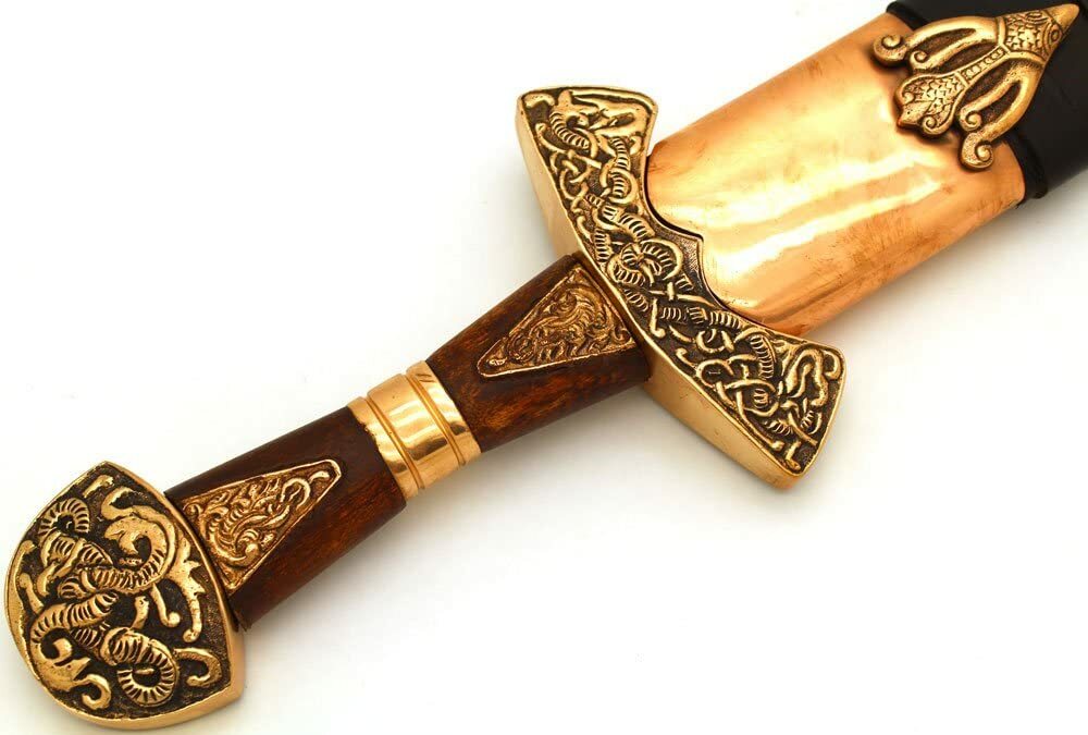 Medieval Warrior 9th Century Full Tang Viking Sword w/Real Copper Features Medieval Warrior 9th Century Full Tang Viking Sword w/Real Copper Features