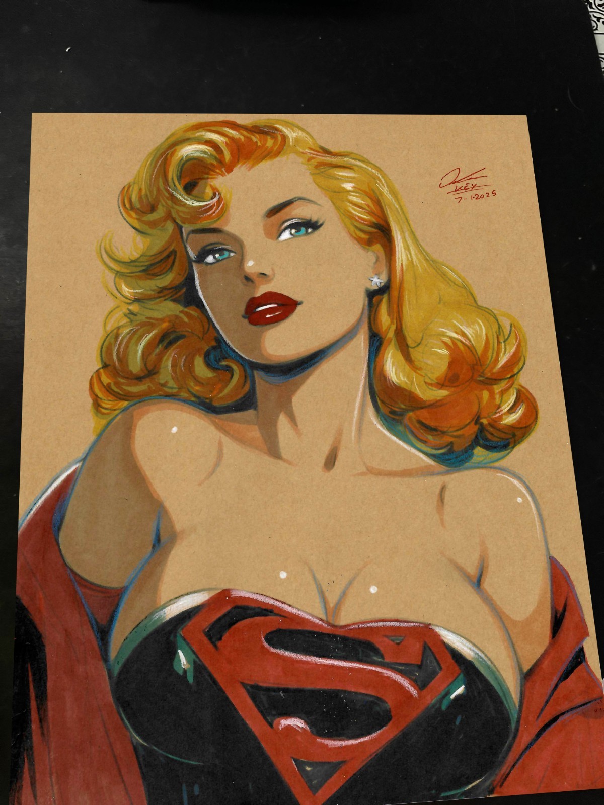Superwoman Art Print Signed 8.5x11 | Art by Keyeske Superwoman Art Print Signed 8.5x11 | Art by Keyeske