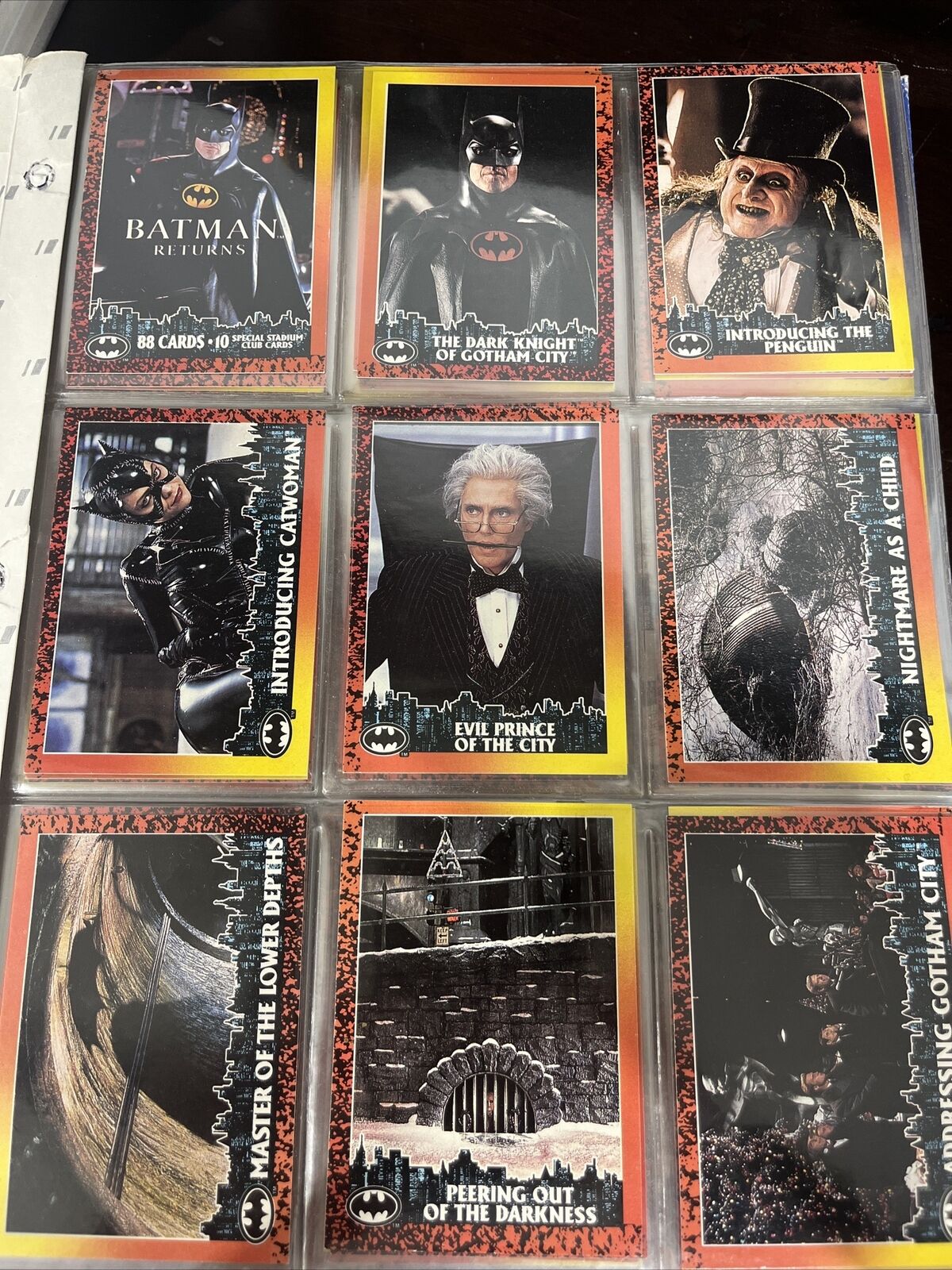 1992 Topps Batman Returns Complete Trading Card Set 88 Cards