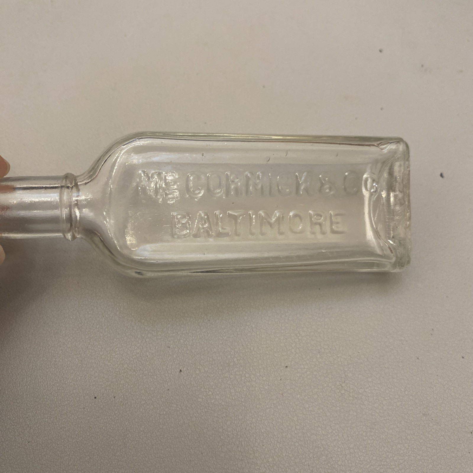 Antique MCCORMICK & CO Baltimore Extract Embossed Glass Bottle Apothecary Antique MCCORMICK & CO Baltimore Extract Embossed Glass Bottle Apothecary